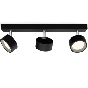   Philips karos LED spot lámpa, melegfehér, 3x5,5 W, fekete színben (Brecia Spot)