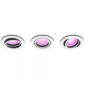   Philips Hue süllyesztett spot lámpa, kerek, fehér 3db/csomag (Centura White and Color Ambiance)