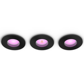   Philips Hue süllyesztett mennyezeti spot lámpa, fekete 3db/csomag (Xamento White and Color Ambience)