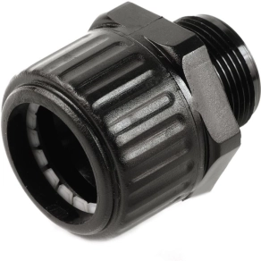   HGL 2525 fekete halogénmentes egyenes tömszelence gégecsőhöz, IP54 012609 Univolt