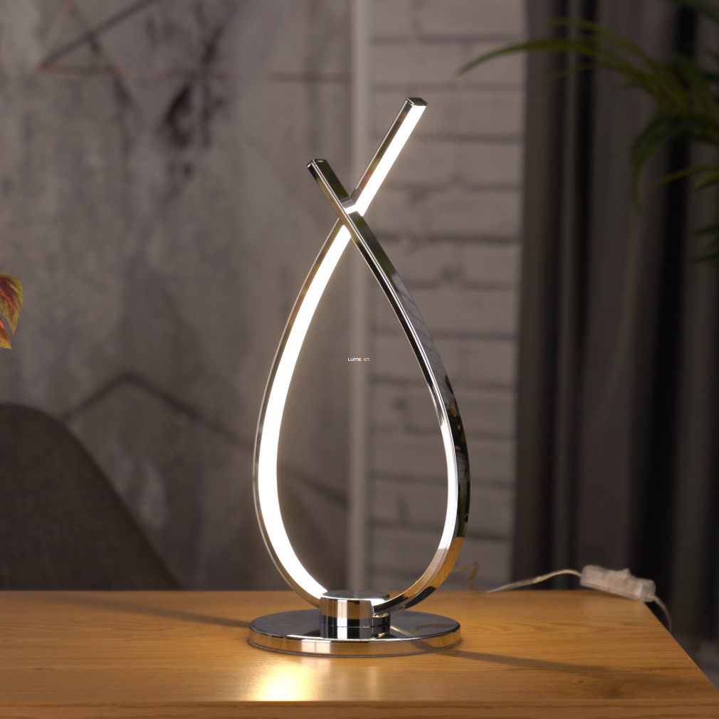 Asztali LED lámpa, krómozott csepp 33 cm - Roncade Eglo 31997, 3000 K, 866 lm, 14 W
