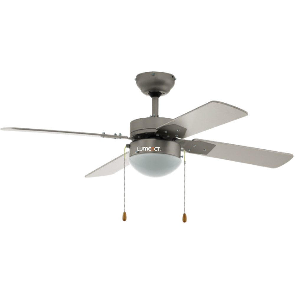 Ventilátoros mennyezeti lámpa, nikkel-opál - Gelsina Eglo 35041