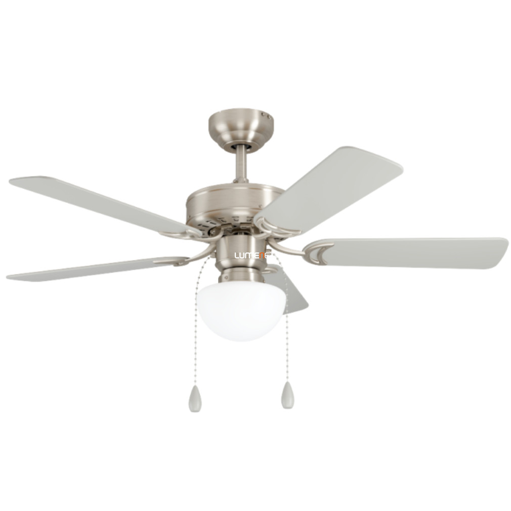 Ventilátoros mennyezeti lámpa, nikkel-ezüst-opál - Cadiz Eglo 35074