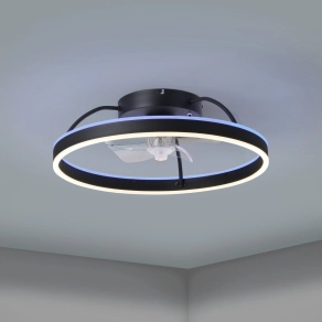   Távirányítóval szabályozható ventiláros mennyezeti LED lámpa - Marinella Eglo 35193, 4000 lm, 3000-6500 K+RGB, állítható fényerősség, színhőmérséklet és szín, 30+6 W, 220-230 V