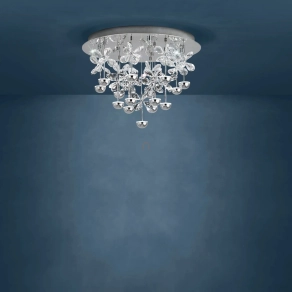   Szabályozható mennyezeti LED lámpa 15x1,8 W, melegfehér, króm - Pianopoli Eglo 39245