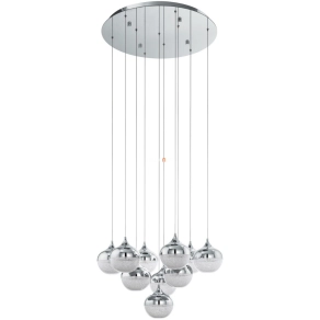   Szabályozható függesztett LED lámpa 10x3,15 W, melegfehér, króm-fehér - Mioglia Eglo 39527