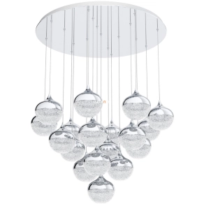   Szabályozható függesztett LED lámpa 18x3,15 W, melegfehér, króm-fehér - Mioglia Eglo 39528