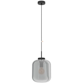   Függesztett lámpa, 25 cm, fekete-füstszínű - Bulciago Eglo 39673