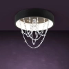 Kristály mennyezeti LED lámpa 34+6x5,4 W, melegfehér, fekete - Berlona Eglo 39762