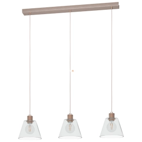   Függesztett lámpa három foglalattal, rosegold - Copley Eglo 43632