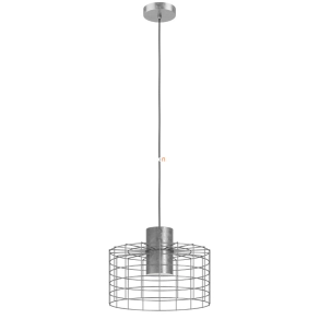   Függesztett lámpa, 38 cm, nikkel-fehér színű - Milligan Eglo 43649