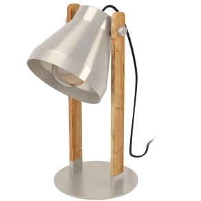   Állítható fa asztali lámpa, 38 cm - Cawton Eglo 43953, 1xE27 foglalattal