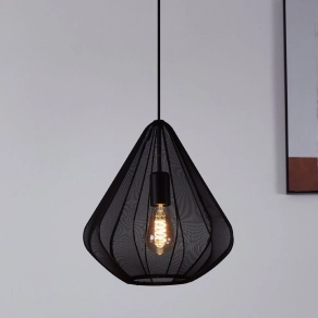   Textil függesztett lámpa, csepp ernyős, légies hatású, 33,5 cm - Dolwen Eglo 43994, 1xE27 foglalattal, 220-240 V