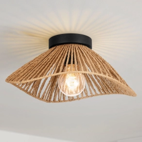   Natúr mennyezeti lámpa boho stílusban, 39 cm - Lavister Eglo 44071, 1xE27 foglalattal, 220-240 V