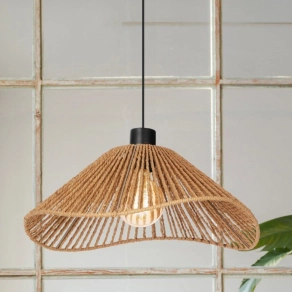   Natúr függesztett lámpa boho stílusban, 39 cm - Lavister Eglo 44072, 1xE27 foglalattal, 220-240 V