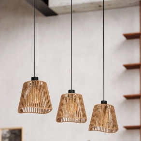   Natúr függesztett lámpa boho stílusban - Lavister Eglo 44073, 3xE27 foglalattal, 220-240 V
