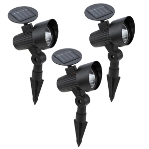   Kültéri napelemes földbe szúrható LED lámpa, 22 cm, 3 darabos - Gionata 1 Eglo 48504, 3x4x0,06 W, 1,2 V, IP44