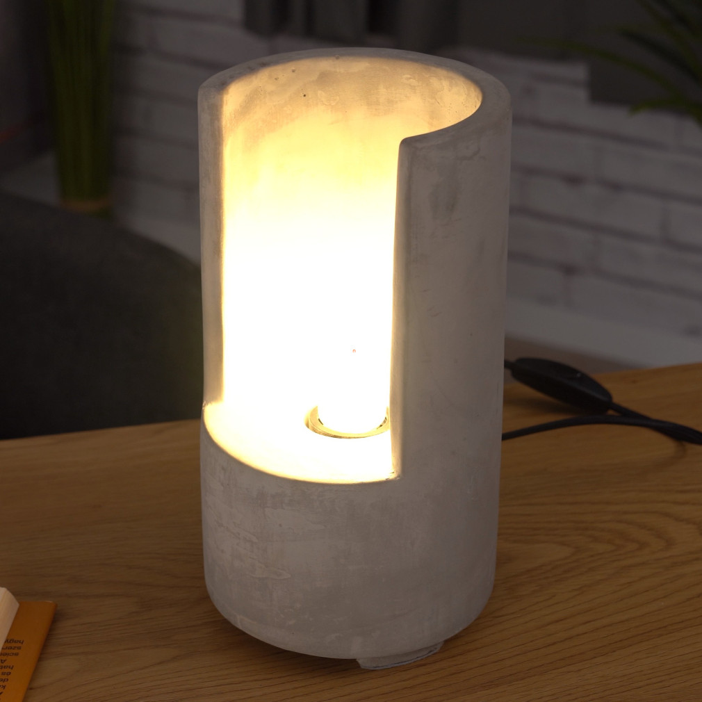 Beton asztali lámpa, 27 cm - Lynton Eglo 49111, 1xE27 foglalattal