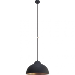   Függesztett lámpa, 37 cm, fekete-vörösréz - Truro Eglo 49247