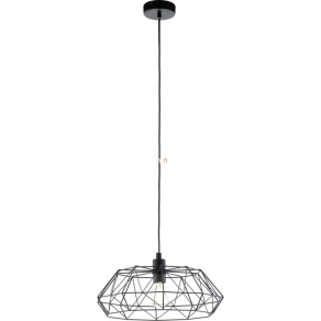 Függesztett lámpa, 45,4 cm, fekete - Carlton Eglo 49487
