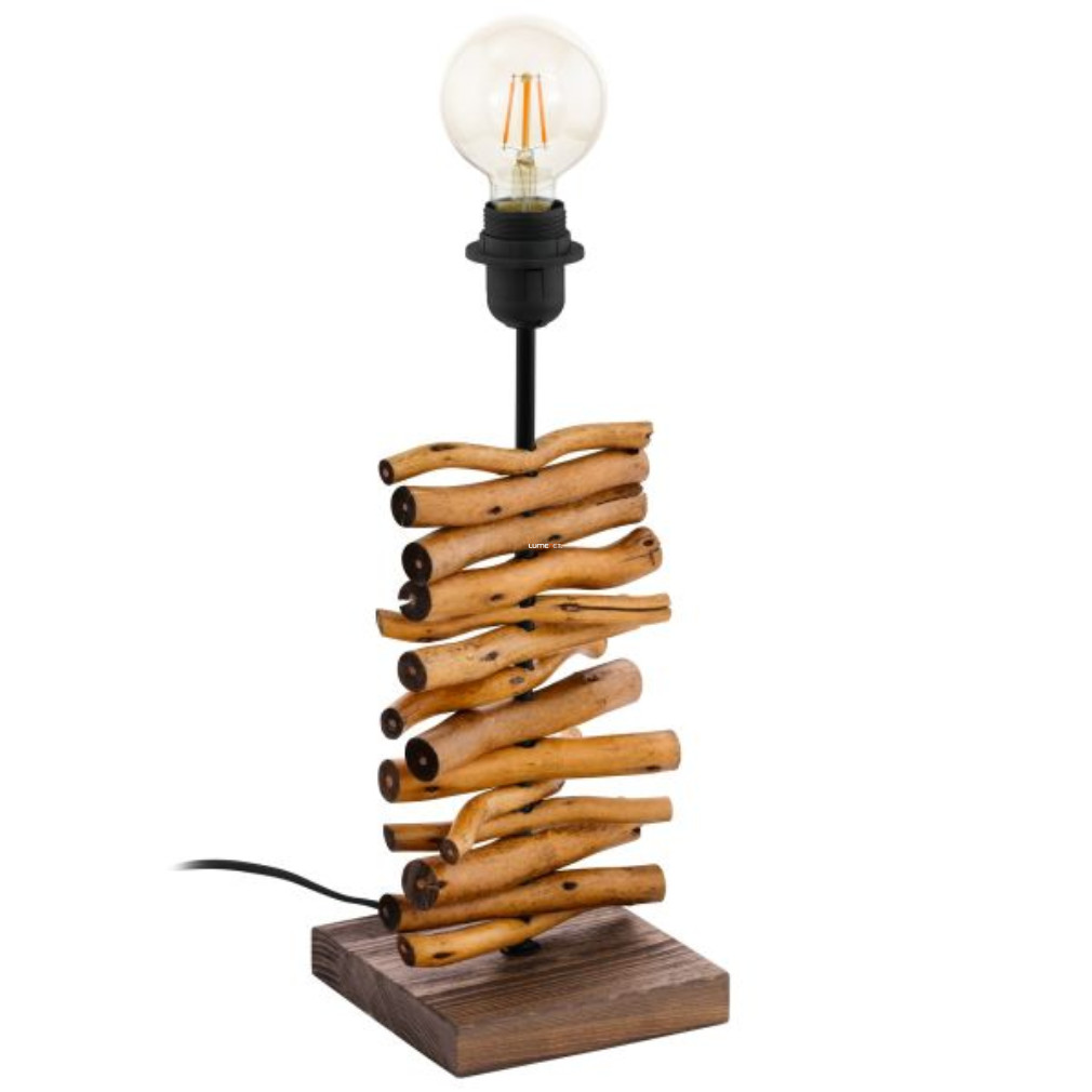 Fa talapzatos asztali lámpa uszadékfából, 40 cm - Seahouse Eglo 49754, 1xE27 foglalattal
