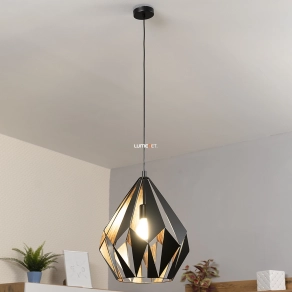   Félig nyitott búrás függesztett lámpa, geometrikus - Carlton 1 Eglo 49878