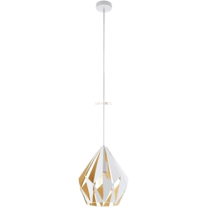  Függesztett lámpa, 31 cm, fehér-arany színű - Carlton Eglo 49932