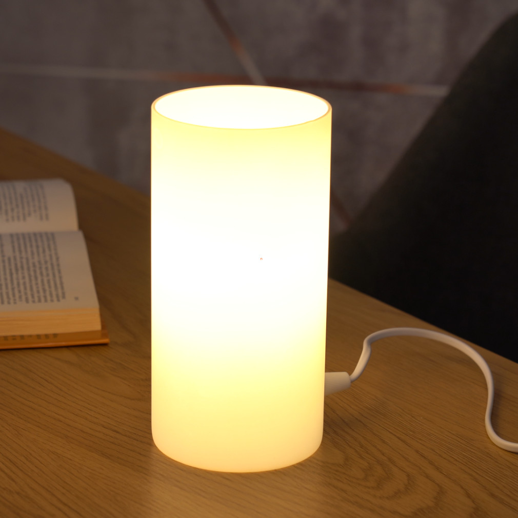Asztali lámpa fehér színben, 20 cm - Geo Eglo 81827, 1xE14 foglalattal