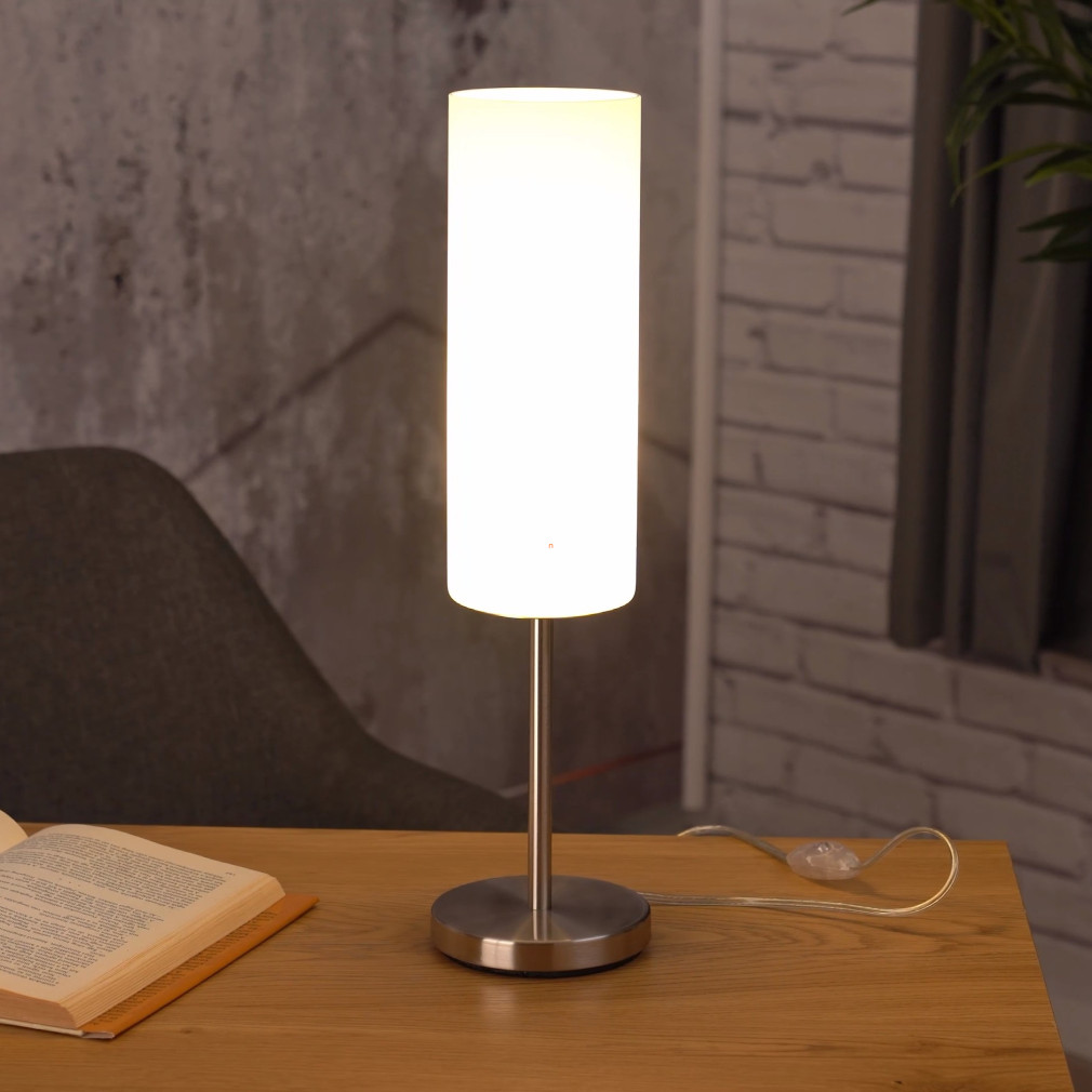Asztali lámpa, szatinált üveg, 46 cm - Troy Eglo 85981, 1xE27 foglalattal