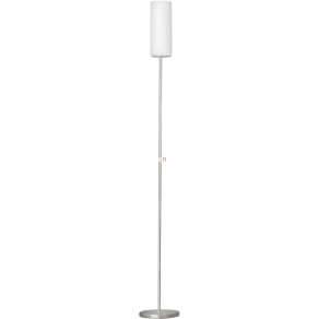   Állólámpa talpkapcsolóval, 153 cm, fehér-ezüstszínű - Troy Eglo 85982, üveg, 1xE27 foglalattal