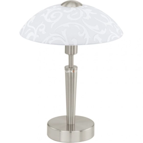   Inda mintás asztali lámpa, szatinált üveg, 32 cm - Solo Eglo 91238 - érintőkapcsolós, állítható fényerő, 1xE14 foglalattal