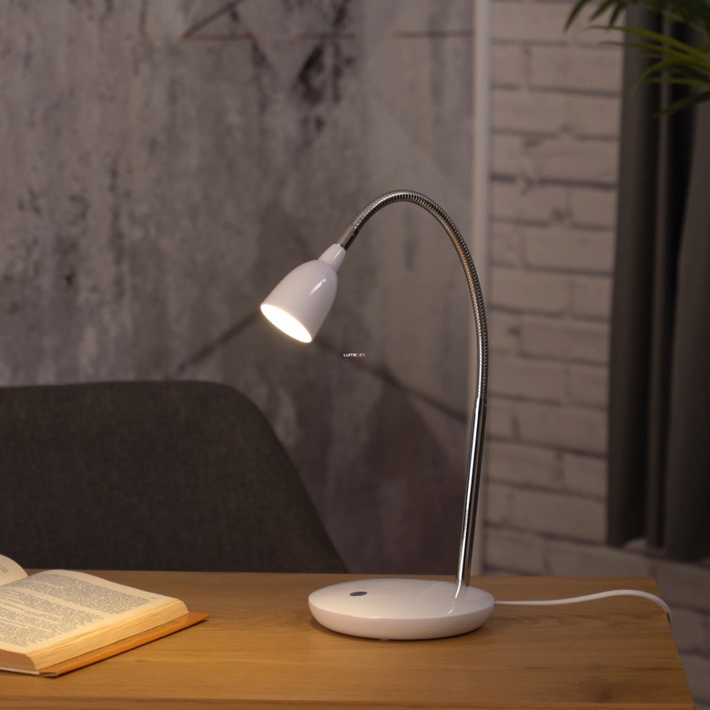 Asztali LED lámpa fehér színben 38 cm - Durengo Eglo 93078, 3000 K, 250 lm, 3 W