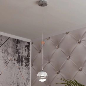   Függesztett LED lámpa 5 W, melegfehér, ezüst - Montefio Eglo 93708