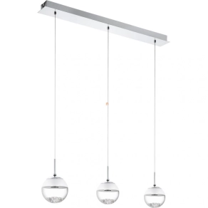   Függesztett LED lámpa 15 W, melegfehér, ezüst-áttetsző - Montefio Eglo 93784
