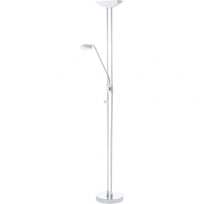   Szabályozható LED állólámpa, 180 cm, fehér-ezüstszínű - Baya Eglo 93875, fényerőszabályzó kapcsoló, 3000 K, 1950 lm, 22,5 W