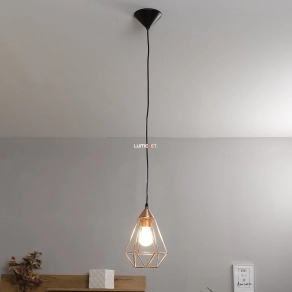   Függesztett lámpa vörösréz színben 17,5 cm - Tarbes Eglo 94193