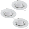 Süllyesztett spot lámpa LED fényforrással, 5 W, fehér, 3 darabos - Peneto Eglo 94406