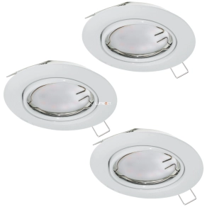   Süllyesztett spot lámpa LED fényforrással, 5 W, fehér, 3 darabos - Peneto Eglo 94406