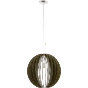   Függesztett lámpa, 50 cm, sötétbarna-fa színű - Cossano Eglo 94636