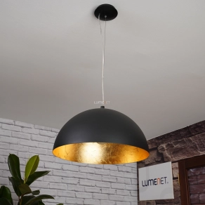   Függesztett lámpa, 38 cm, fekete-arany színben - Gaetano Eglo 94935