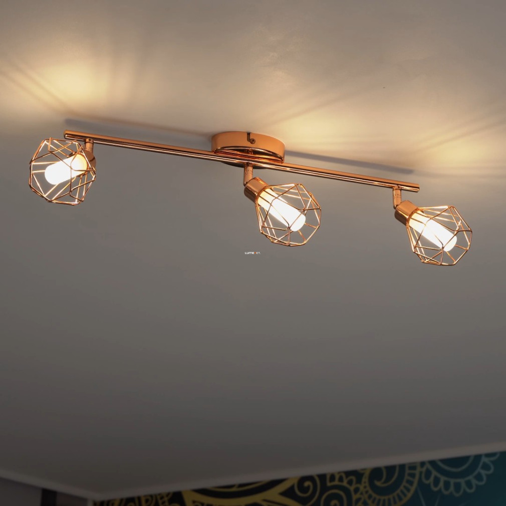 Spot lámpa három foglalattal, vörösréz-rosegold - Zapata Eglo 95547