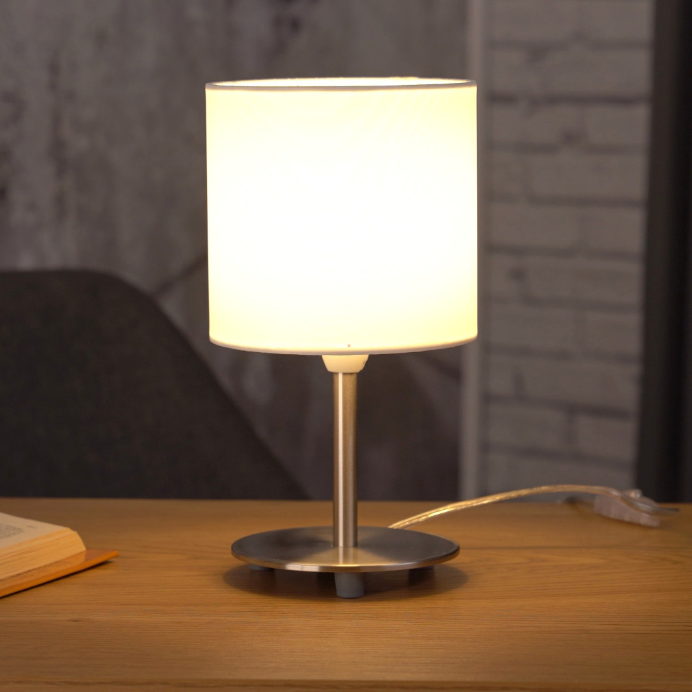 Asztali lámpa fehér színben, 27 cm - Pasteri Eglo 95725, 1xE14 foglalattal