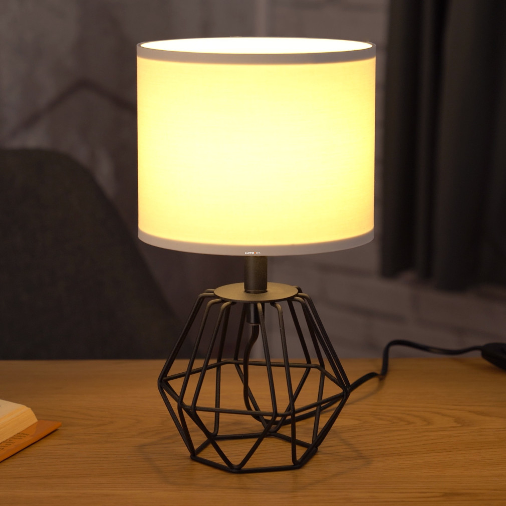 Rácsos asztali lámpa, 30 cm - Carlton 2 Eglo 95789, 1xE14 foglalattal