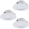 Süllyesztett LED spot lámpa, kerek 18 W, melegfehér, 7,8 cm, fehér, 3 darabos - Pineda Eglo 95821