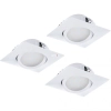Süllyesztett LED spot lámpa, szögletes 18 W, melegfehér, fehér, 3 darabos - Pineda Eglo 95844