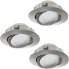 Süllyesztett LED spot lámpa, kerek 18 W, melegfehér, 8,4 cm, nikkel, 3 darabos - Pineda Eglo 95853