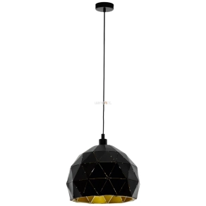  Függesztett lámpa, 30 cm, fekete-arany színű - Roccaforte Eglo 97845