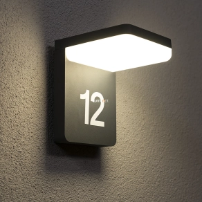   Házszámtábla LED fénnyel, betű és szám matricákkal - Amarosi Eglo 98091