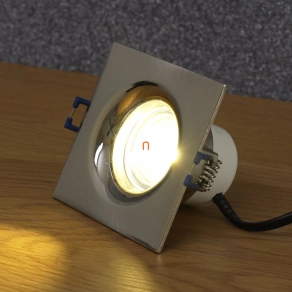   Süllyesztett LED spot lámpa, szögletes 6 W, melegfehér, nikkel - Saliceto Eglo 98472