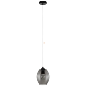   Függesztett lámpa, 18 cm, fekete-füstszínű - Cadaques Eglo 98582
